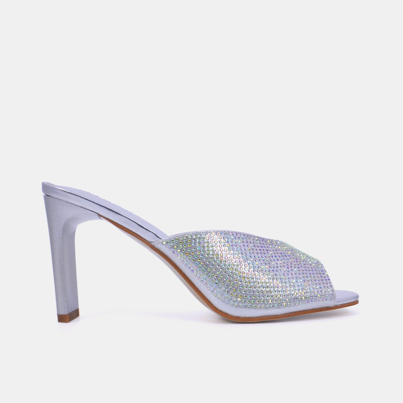 Mynaal Women's pencil heel sandal-18F9817-51-Silver