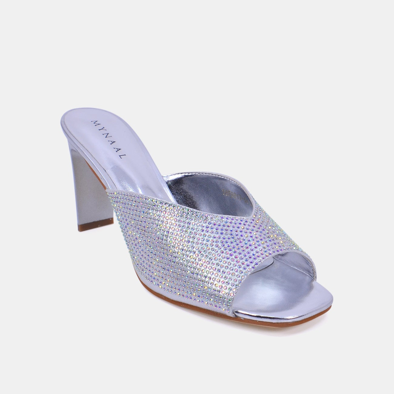 Mynaal Women's pencil heel sandal-18F9817-51-Silver