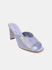 Mynaal Women's pencil heel sandal-18F9817-51-Silver