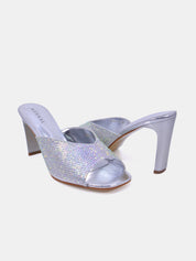Mynaal Women's pencil heel sandal-18F9817-51-Silver