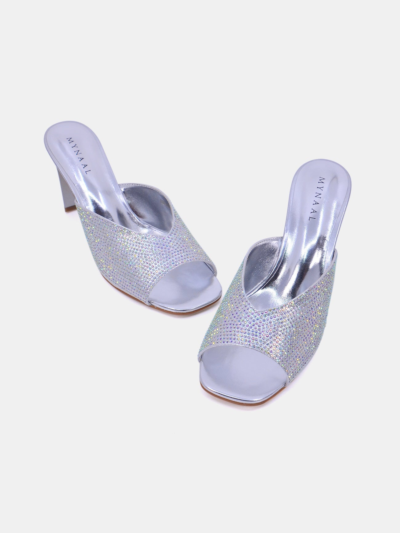 Mynaal Women's pencil heel sandal-18F9817-51-Silver