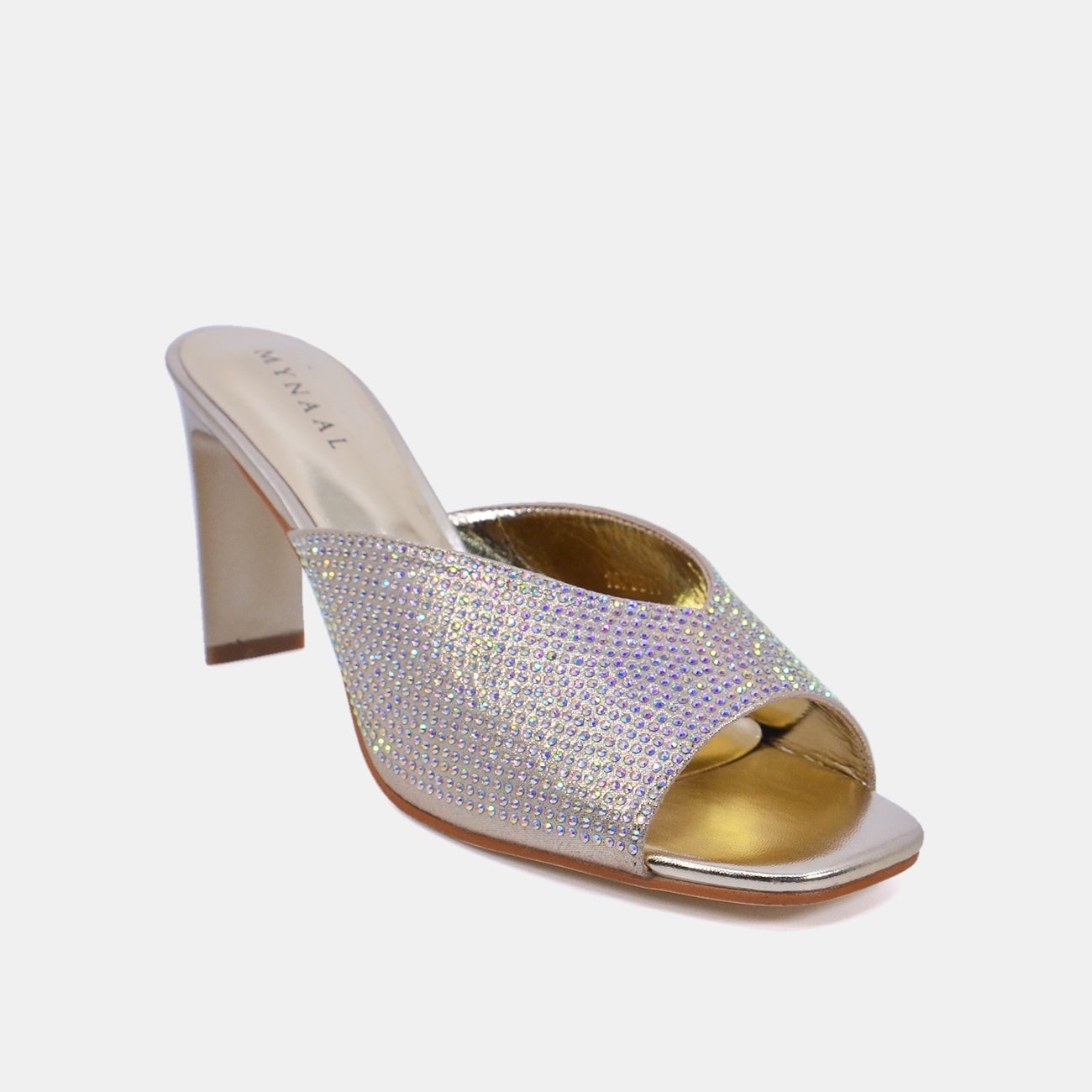 Mynaal Women's pencil heel sandal-18F9817-51-Gold