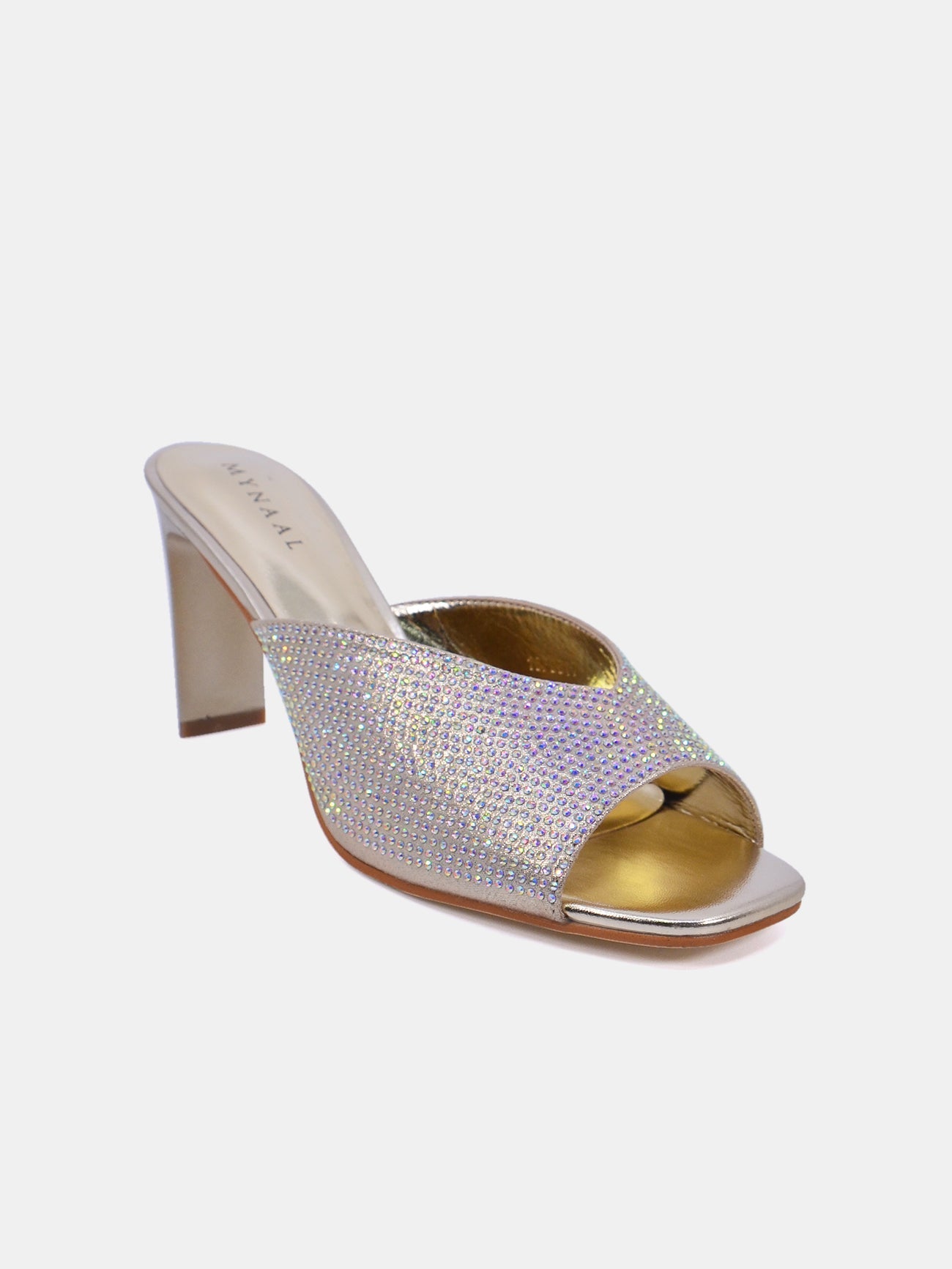 Mynaal Women's pencil heel sandal-18F9817-51-Gold