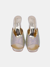 Mynaal Women's pencil heel sandal-18F9817-51-Gold