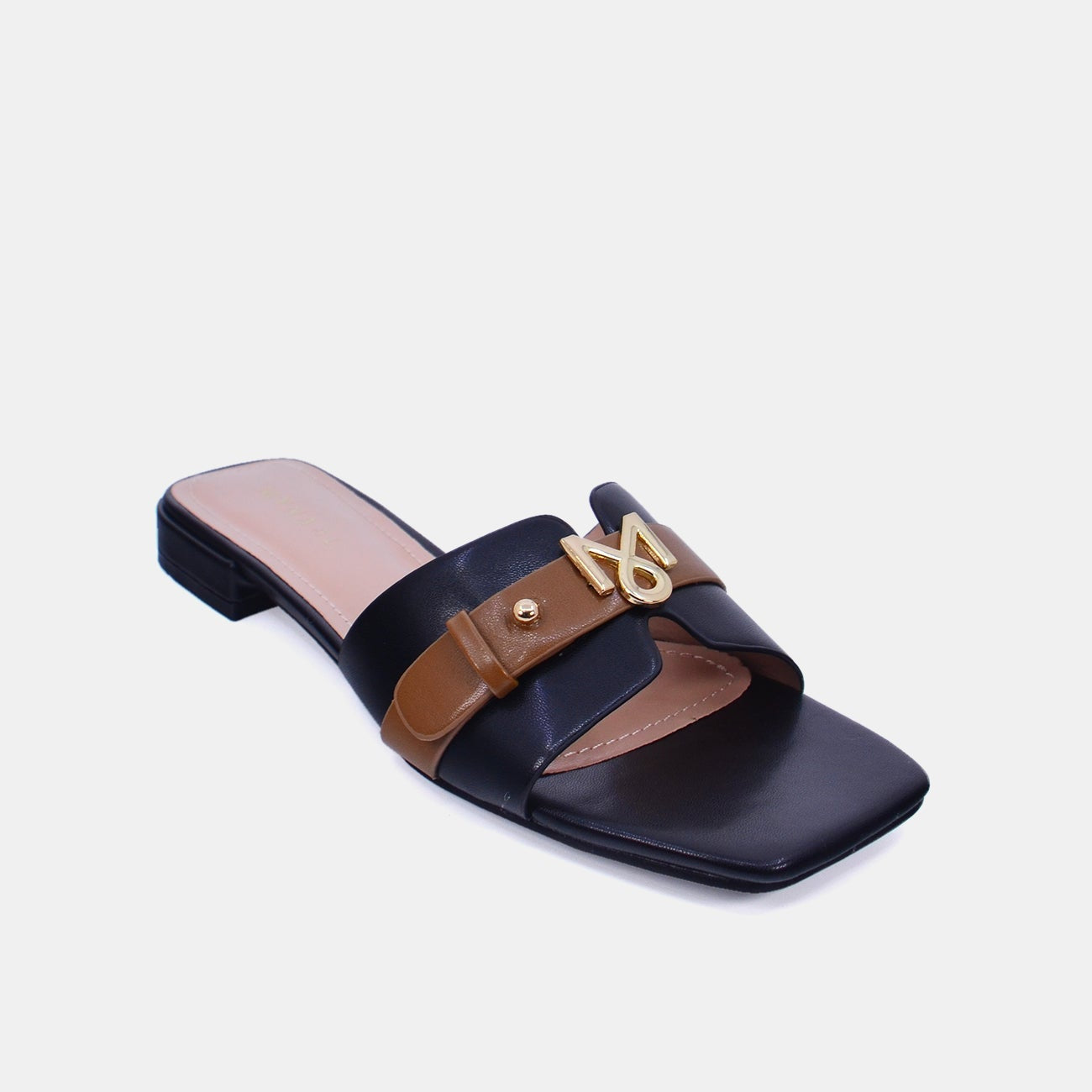 Mynaal Women's flat sandal-10G3753-6-Black