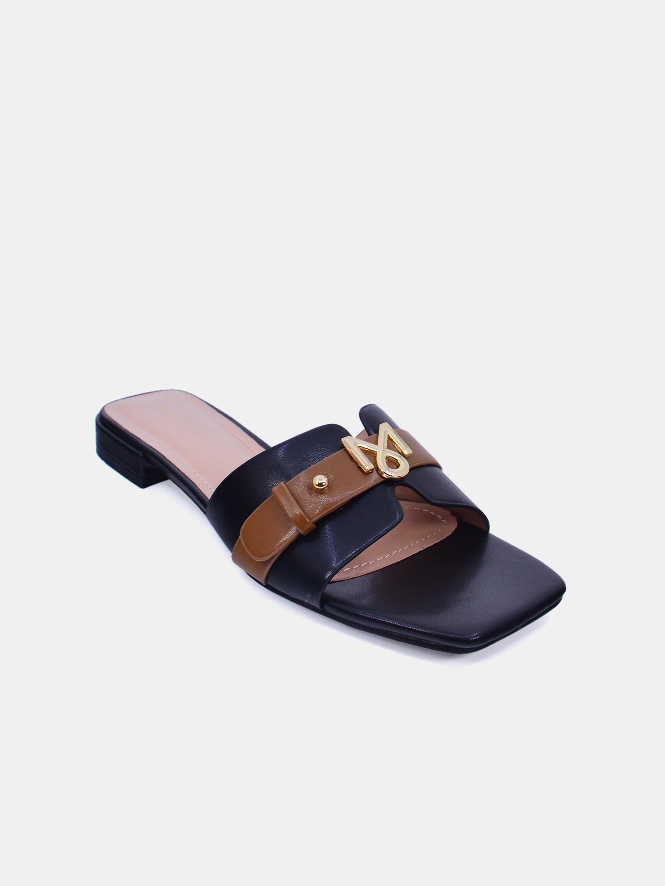 Mynaal Women's flat sandal-10G3753-6-Black