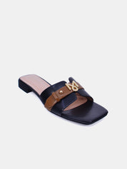 Mynaal Women's flat sandal-10G3753-6-Black