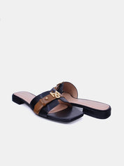 Mynaal Women's flat sandal-10G3753-6-Black