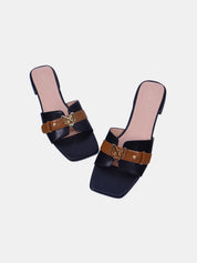 Mynaal Women's flat sandal-10G3753-6-Black