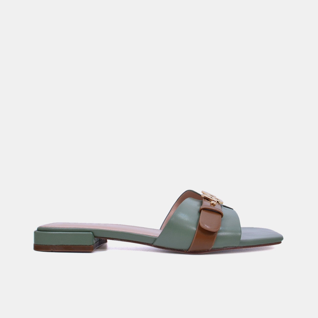 Mynaal Women's flat sandal-10G3753-6-Green