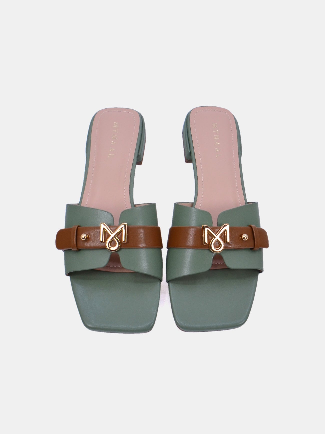 Mynaal Women's flat sandal-10G3753-6-Green