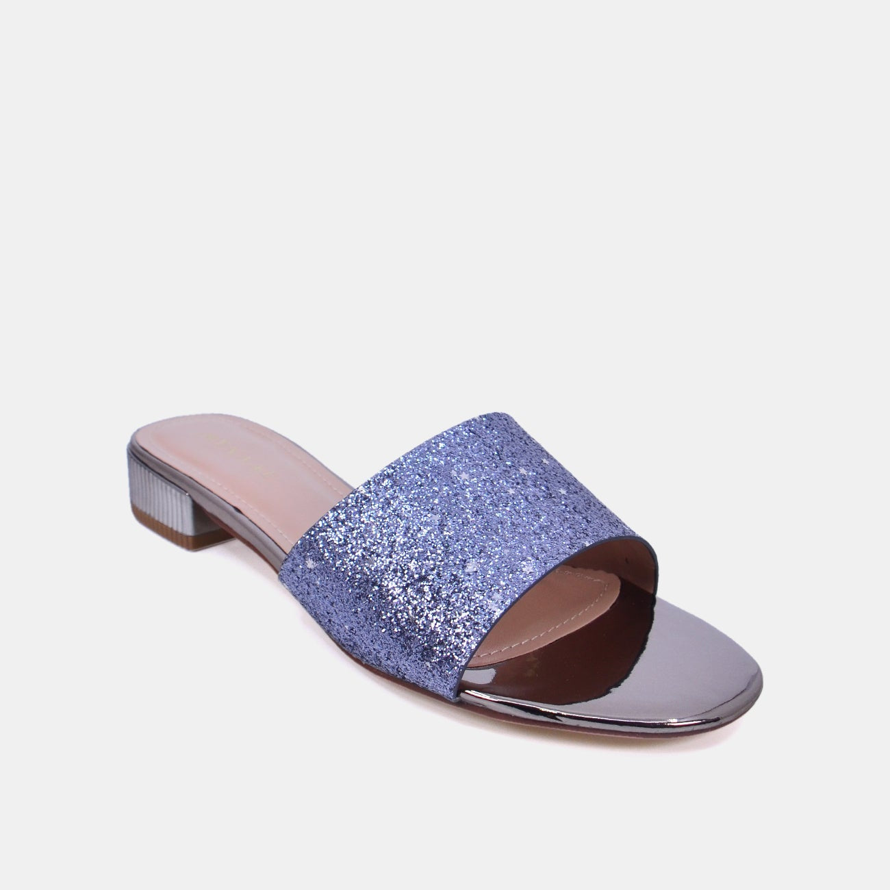 Mynaal Women's block heel sandal-10G95660-8-Gray