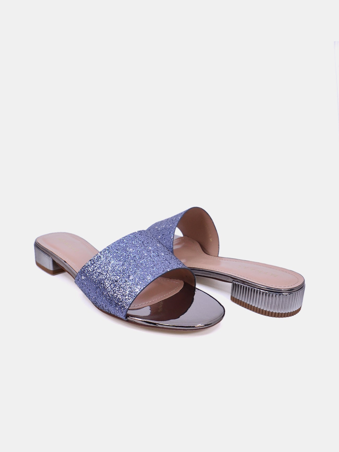 Mynaal Women's block heel sandal-10G95660-8-Gray