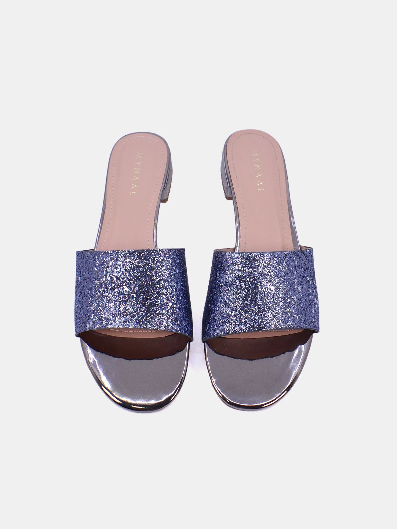 Mynaal Women's block heel sandal-10G95660-8-Gray