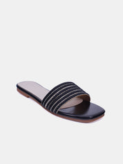 Mynaal Women's flat sandal-3T0628-9-Black