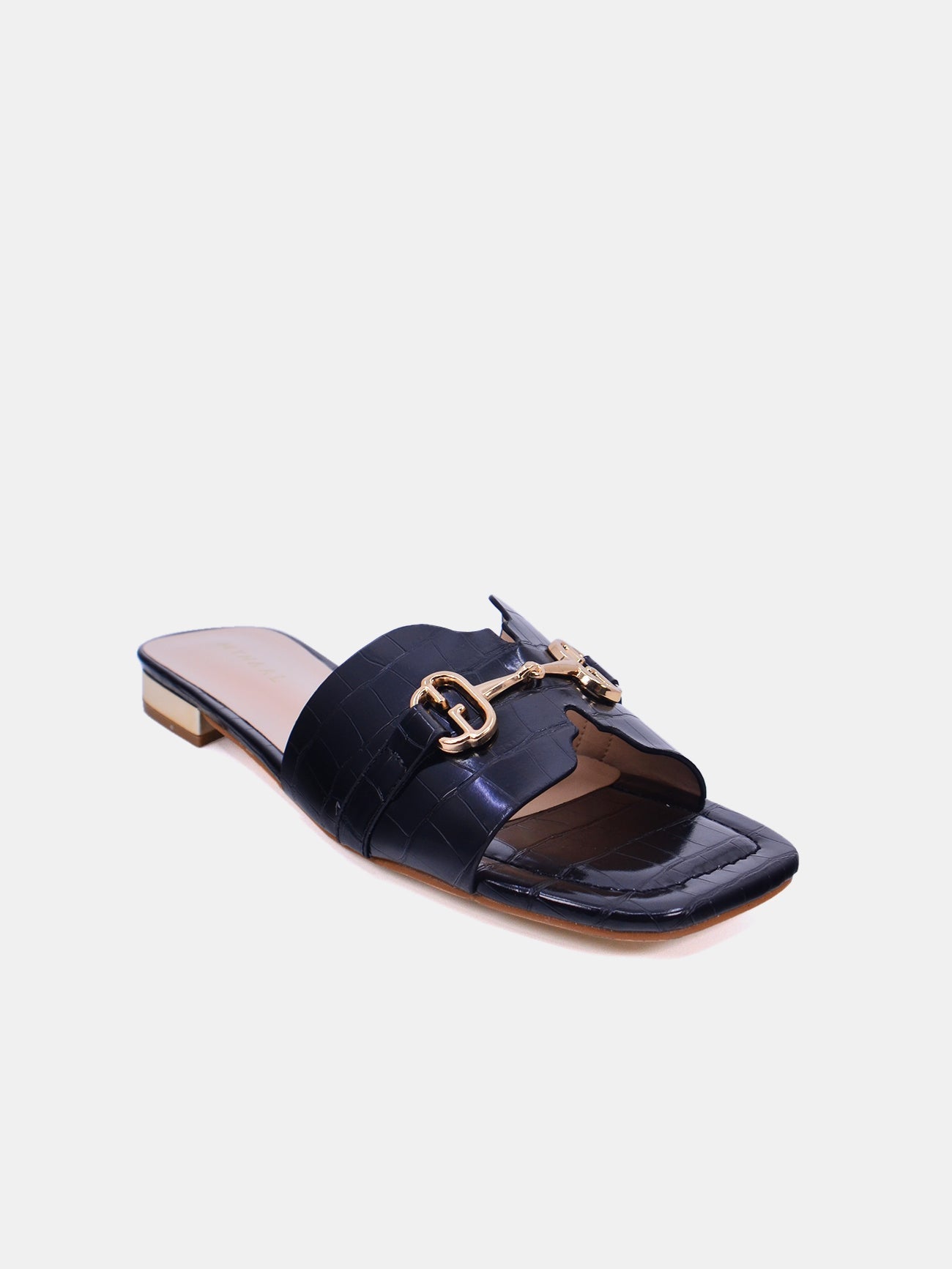 Mynaal Women's flat sandal-2G436-1-Black