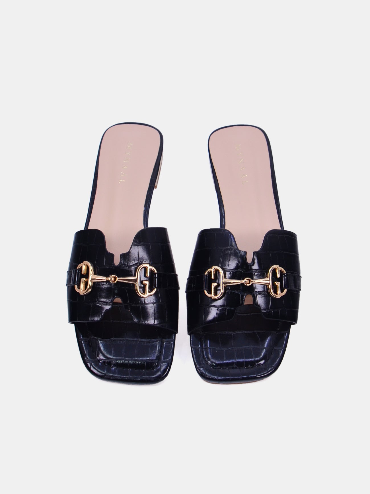 Mynaal Women's flat sandal-2G436-1-Black