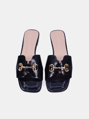 Mynaal Women's flat sandal-2G436-1-Black