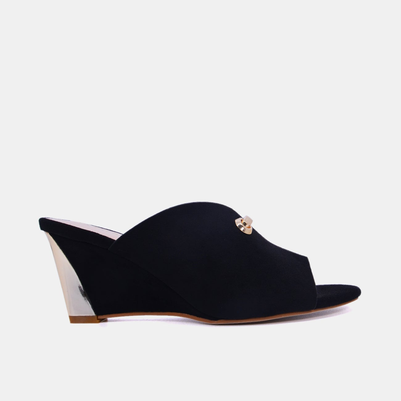 Mynaal Women's wedge heel sandal-2G3008-1-Black