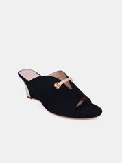 Mynaal Women's wedge heel sandal-2G3008-1-Black