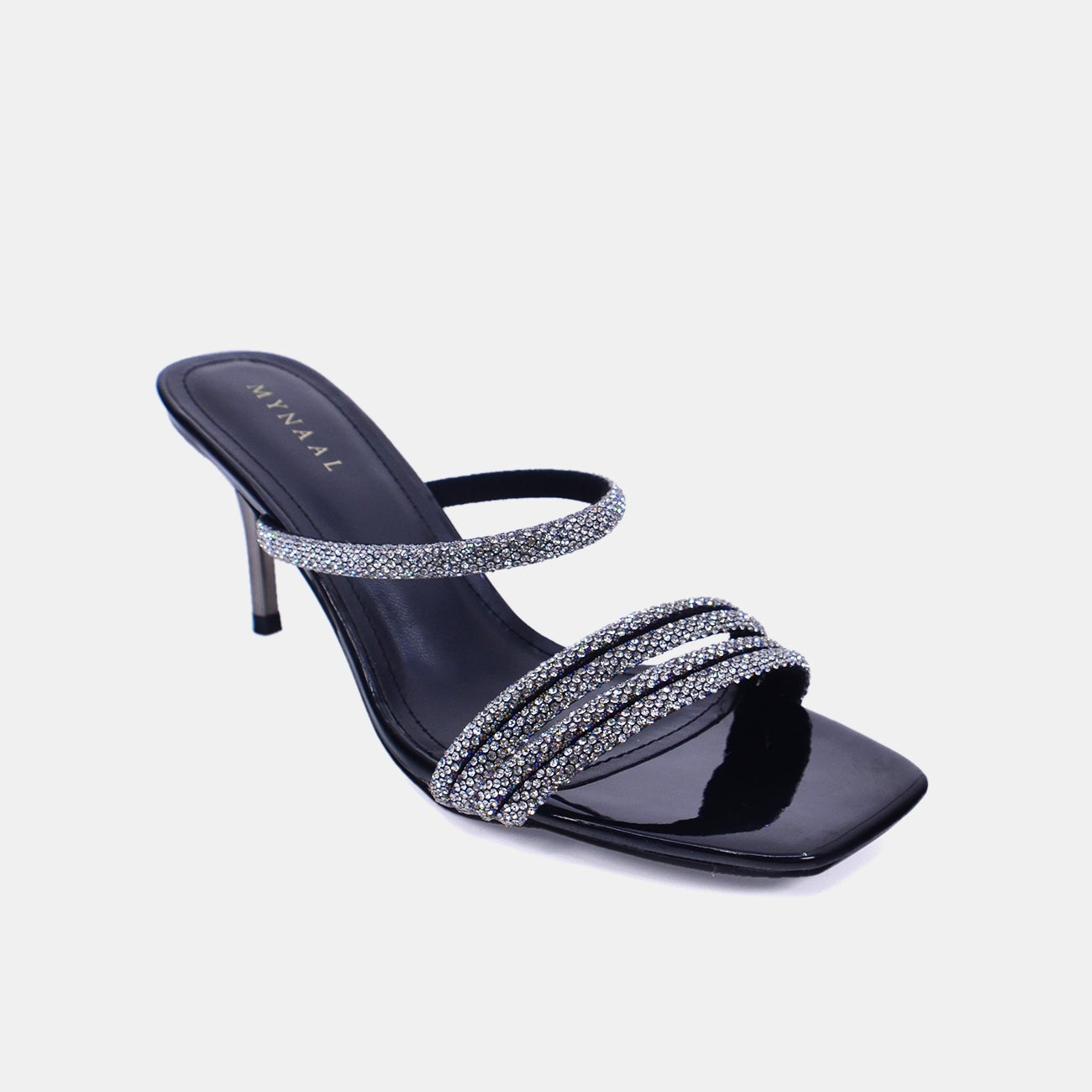 Mynaal Women's pencil heel sandal-10G681-9-Black