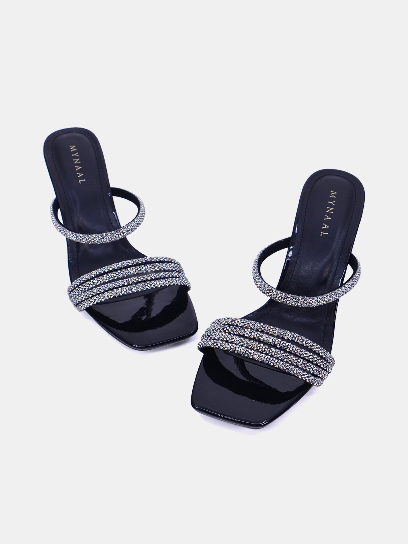 Mynaal Women's pencil heel sandal-10G681-9-Black