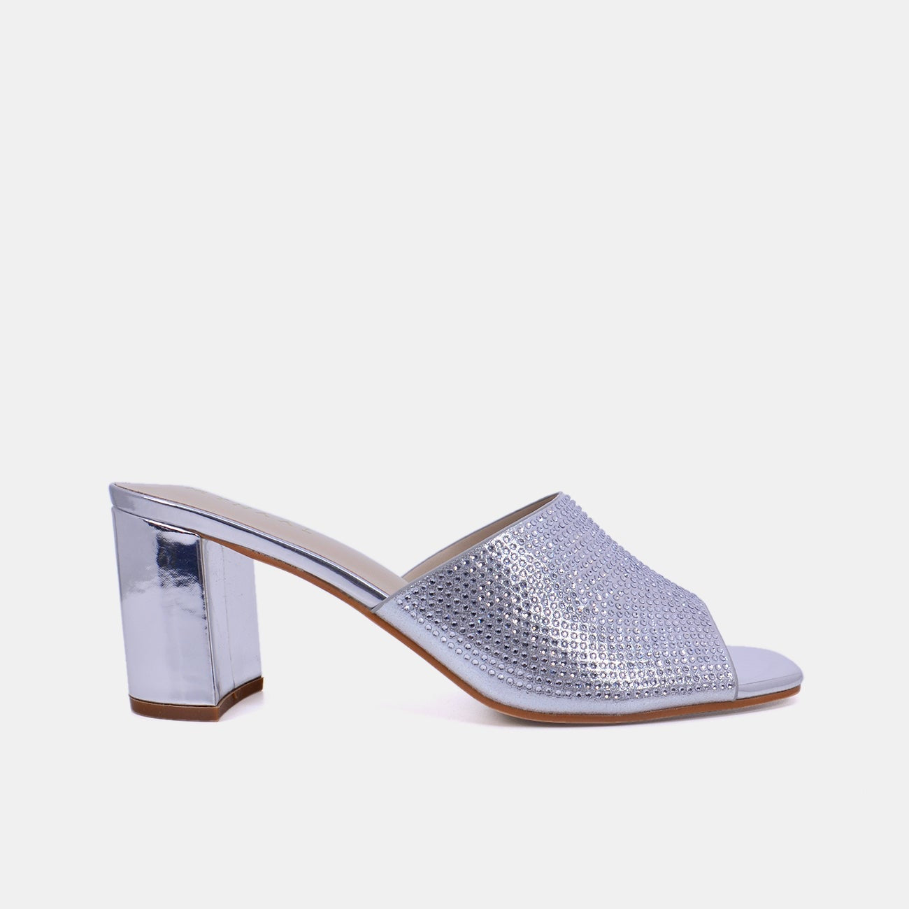 Mynaal Women's block heel sandal-18F8845-1-Silver