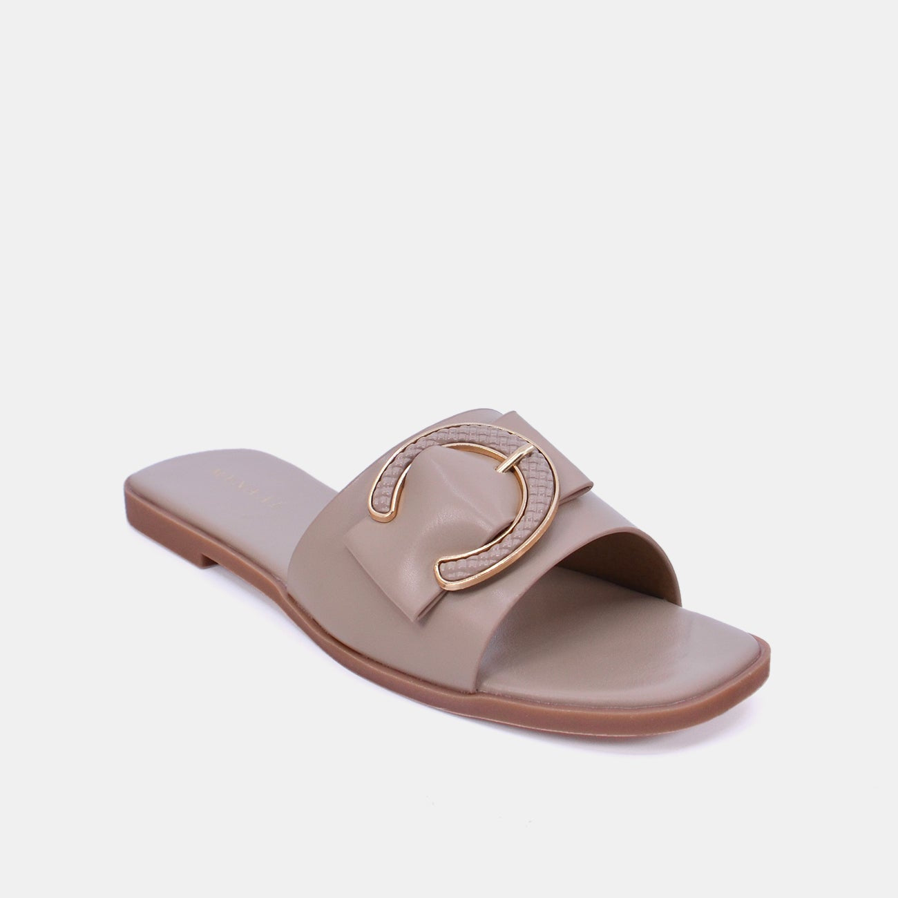 Mynaal Women's flat buckle sandal-3U888-6-Beige