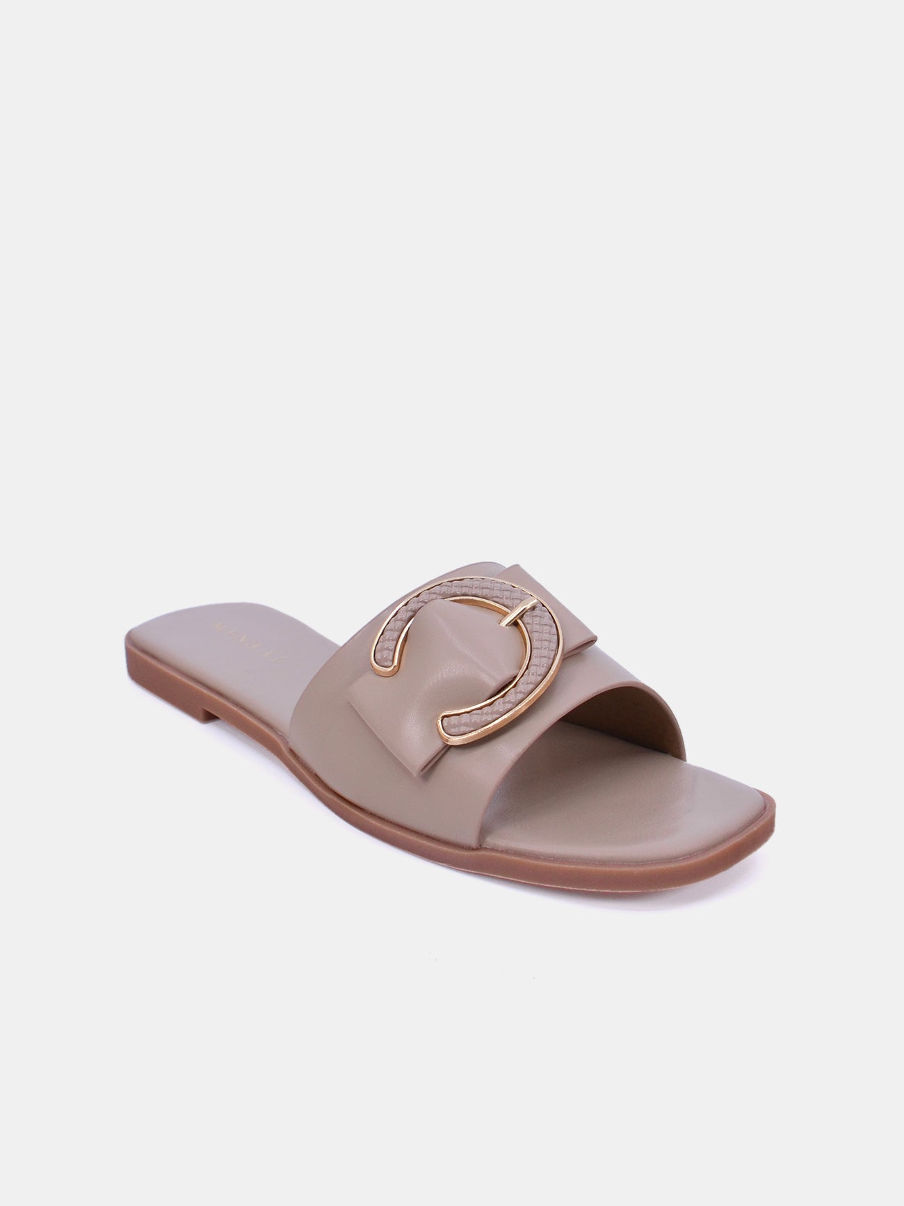 Mynaal Women's flat buckle sandal-3U888-6-Beige