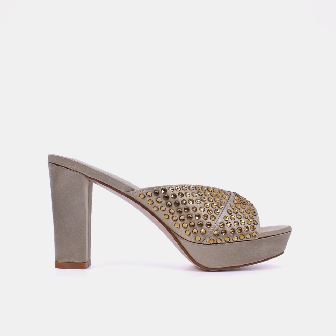 Mynaal Women's platform sandal with crystals-8TV1-240-Beige