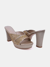 Mynaal Women's platform sandal with crystals-8TV1-240-Beige