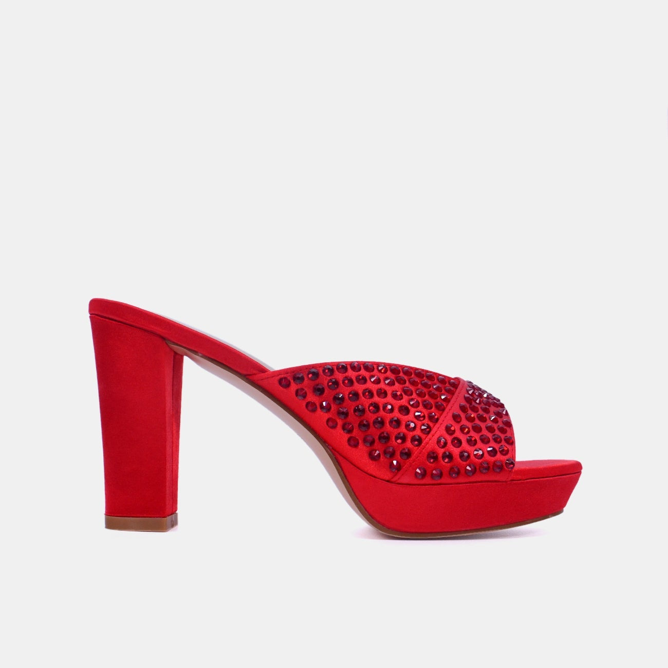 Mynaal Women's platform sandal with crystals-8TV1-240-Red