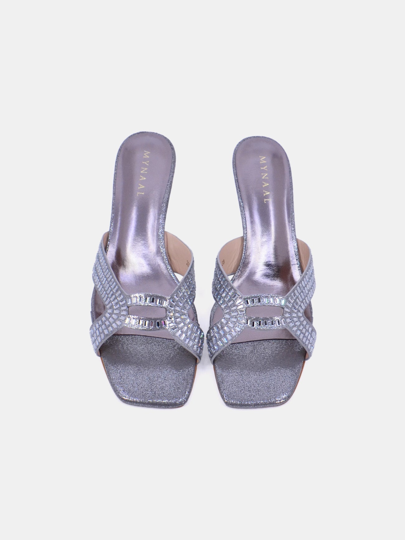 Mynaal Women's spool heel sandal-2G9183-2-Gray