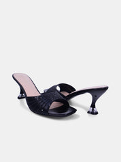 Mynaal Women's spool heel sandal-3U888-6-Black