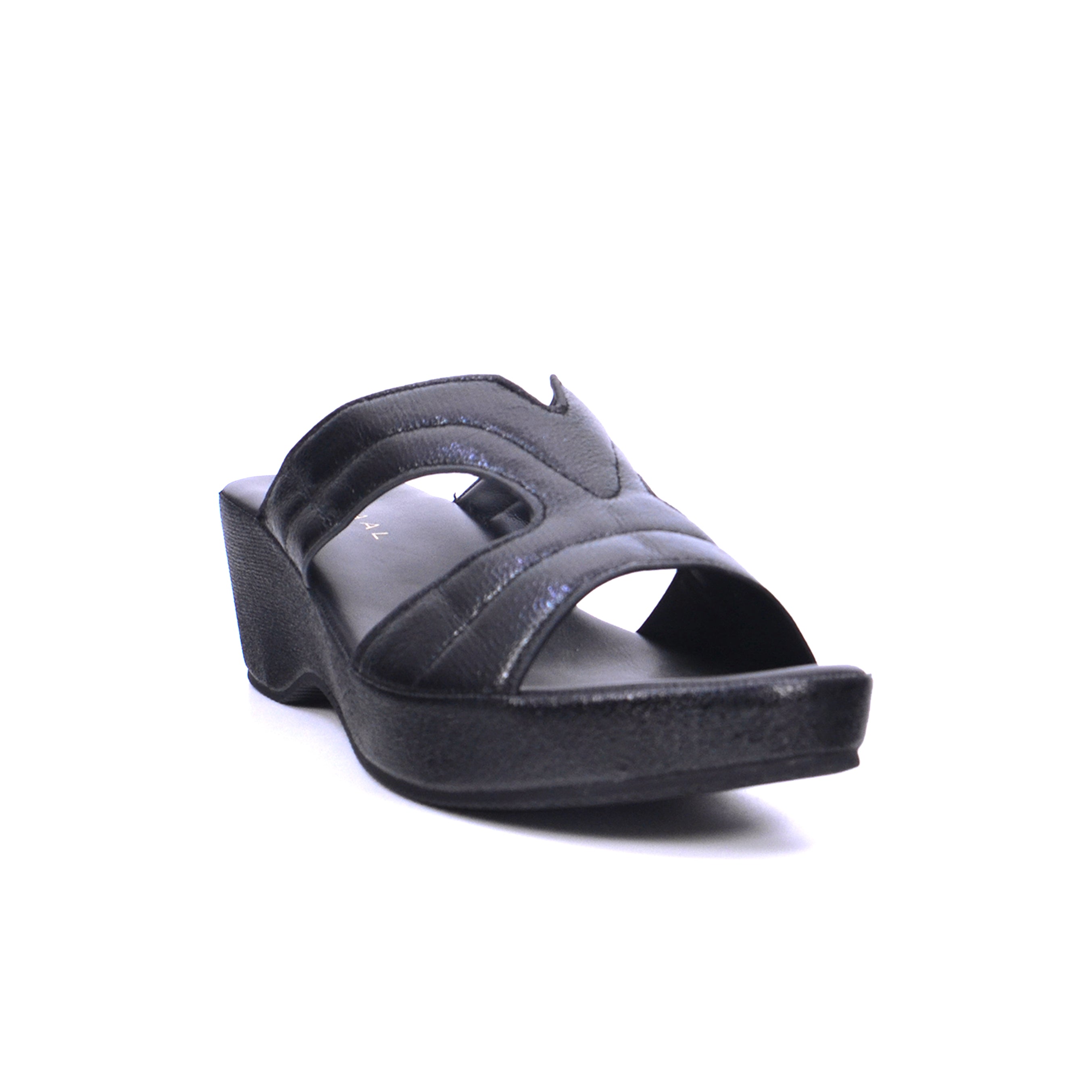 Mynaal Women's platform sandal with cut-out straps-414ZD19T-Black