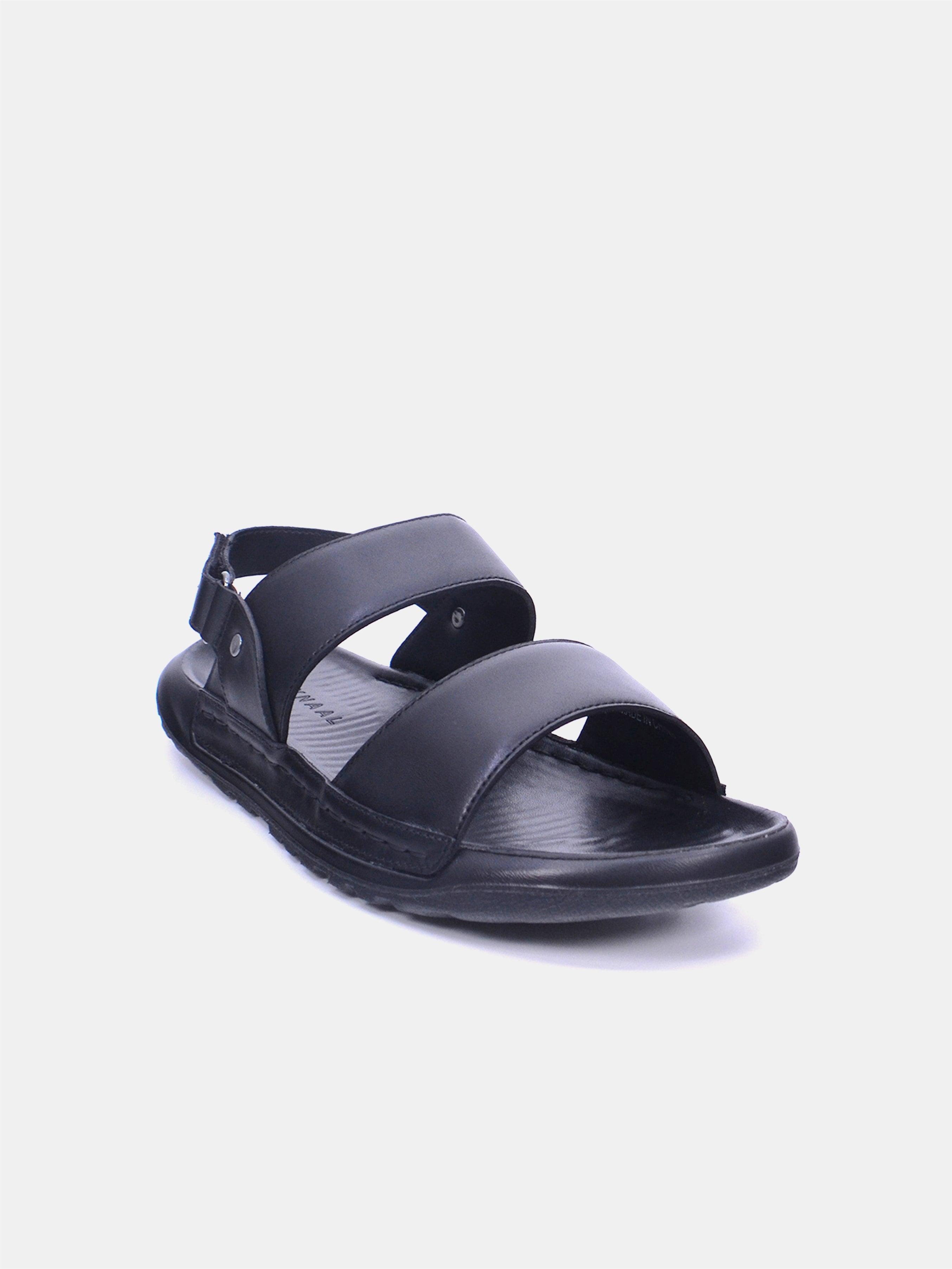Mynaal Men's flat sandal -  88998-6  - Black