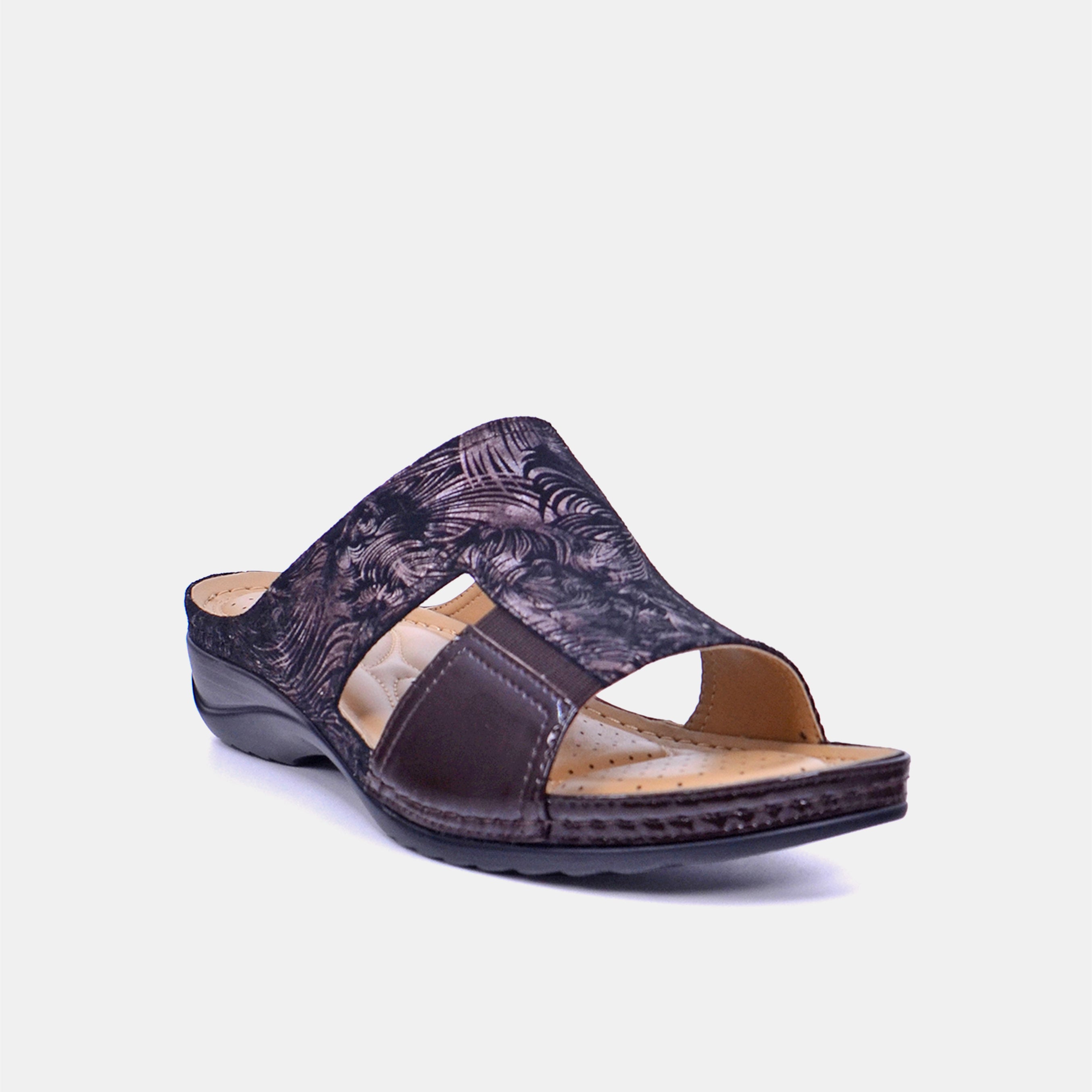 Mynaal Women's flat sandal- 88909-60 -Brown