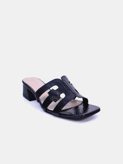 Mynaal Women's block heel sandal-23BXG101-Black