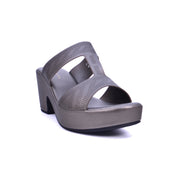 Mynaal Women's platform sandal with cutout straps-414RJ859-Gray
