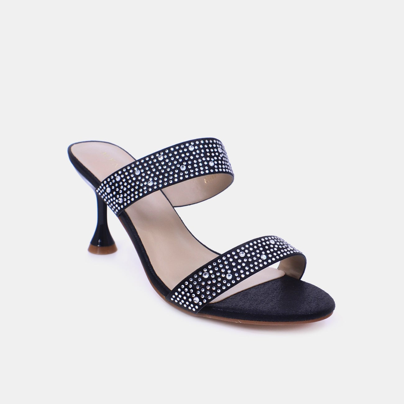 Mynaal Women's spool heel sandal-8TV95-8-Black