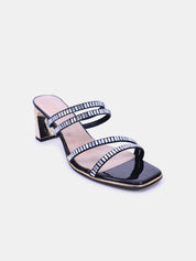 Mynaal Women's block heel sandal-18F696-19-Black