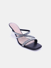 Mynaal Women's spool heel sandal-18F2233-19-Black