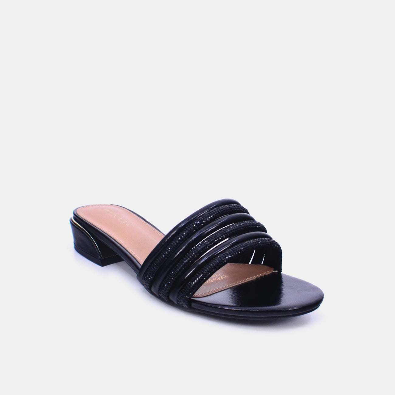 Mynaal Women's flat sandal-23BYD012-Black