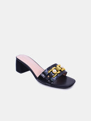 Mynaal Women's block heel sandal-15C8453-8-Black