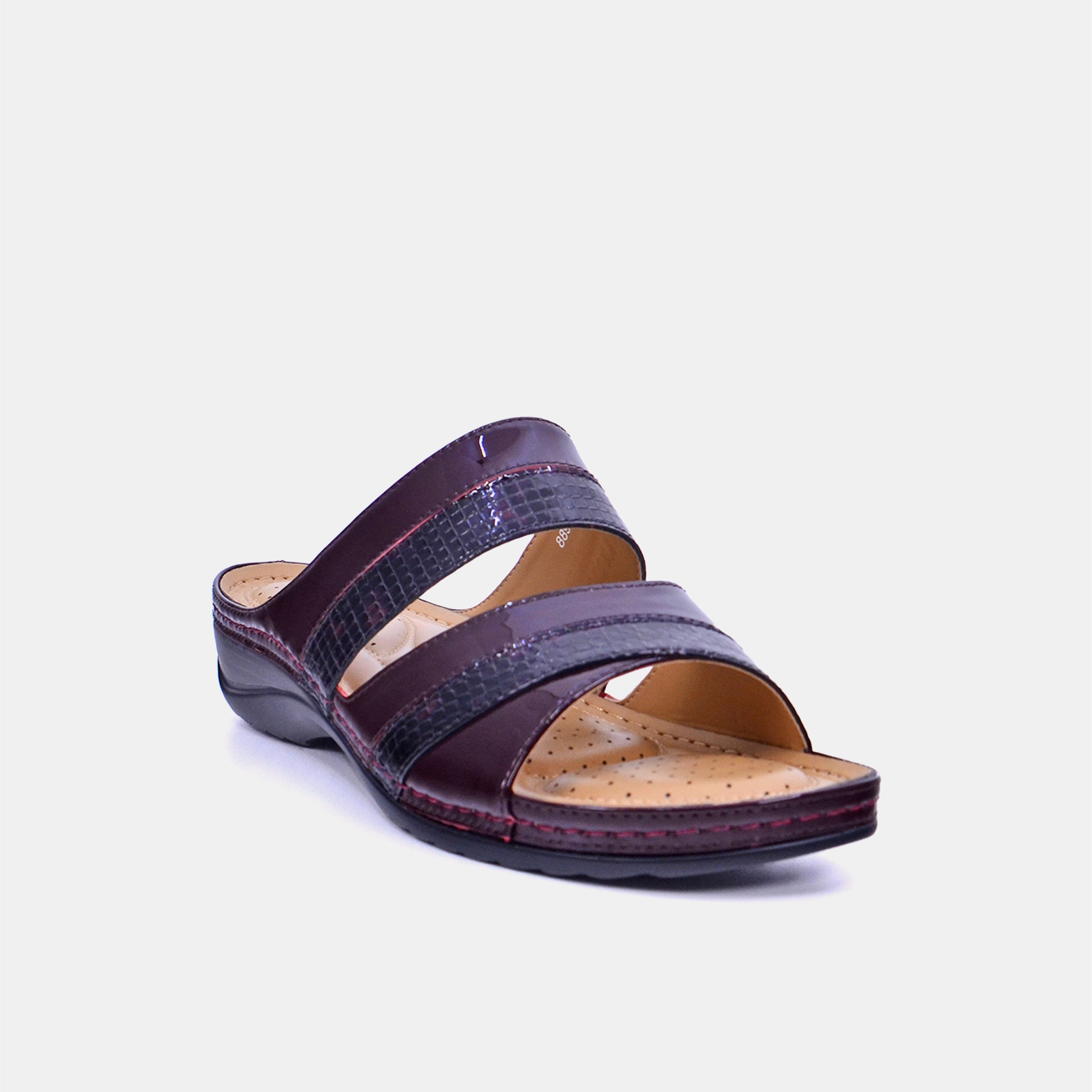 Mynaal Women's flat sandal- 88909-61 -Maroon