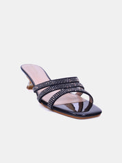 Mynaal Women's spool heel sandal-2G9183-533-Black