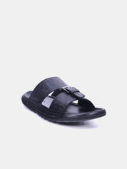 Mynaal Men's flat sandal -  23218-3  - Black