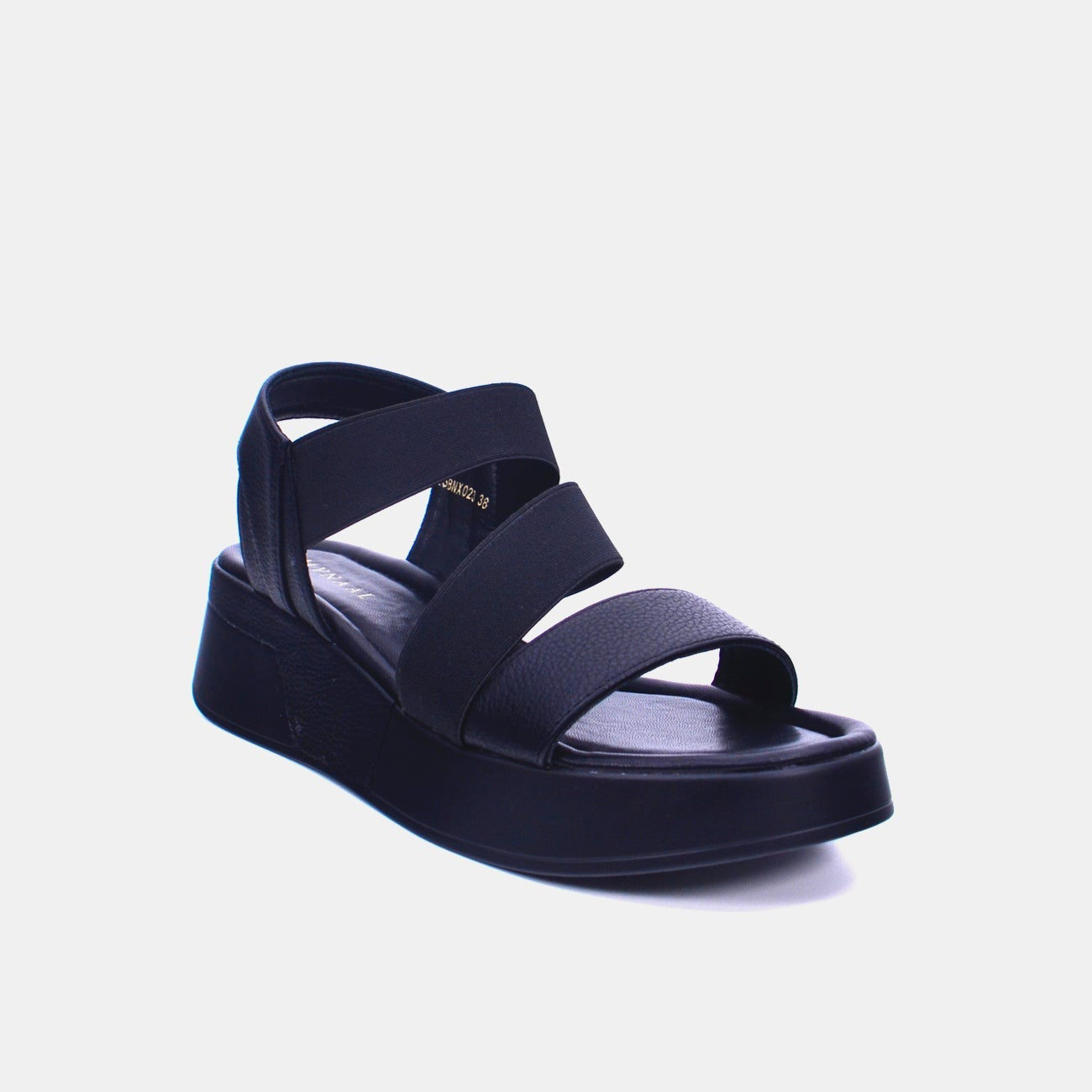 Mynaal Women's flatform heel sandal-23BNX023-Black