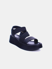 Mynaal Women's flatform heel sandal-23BNX023-Black