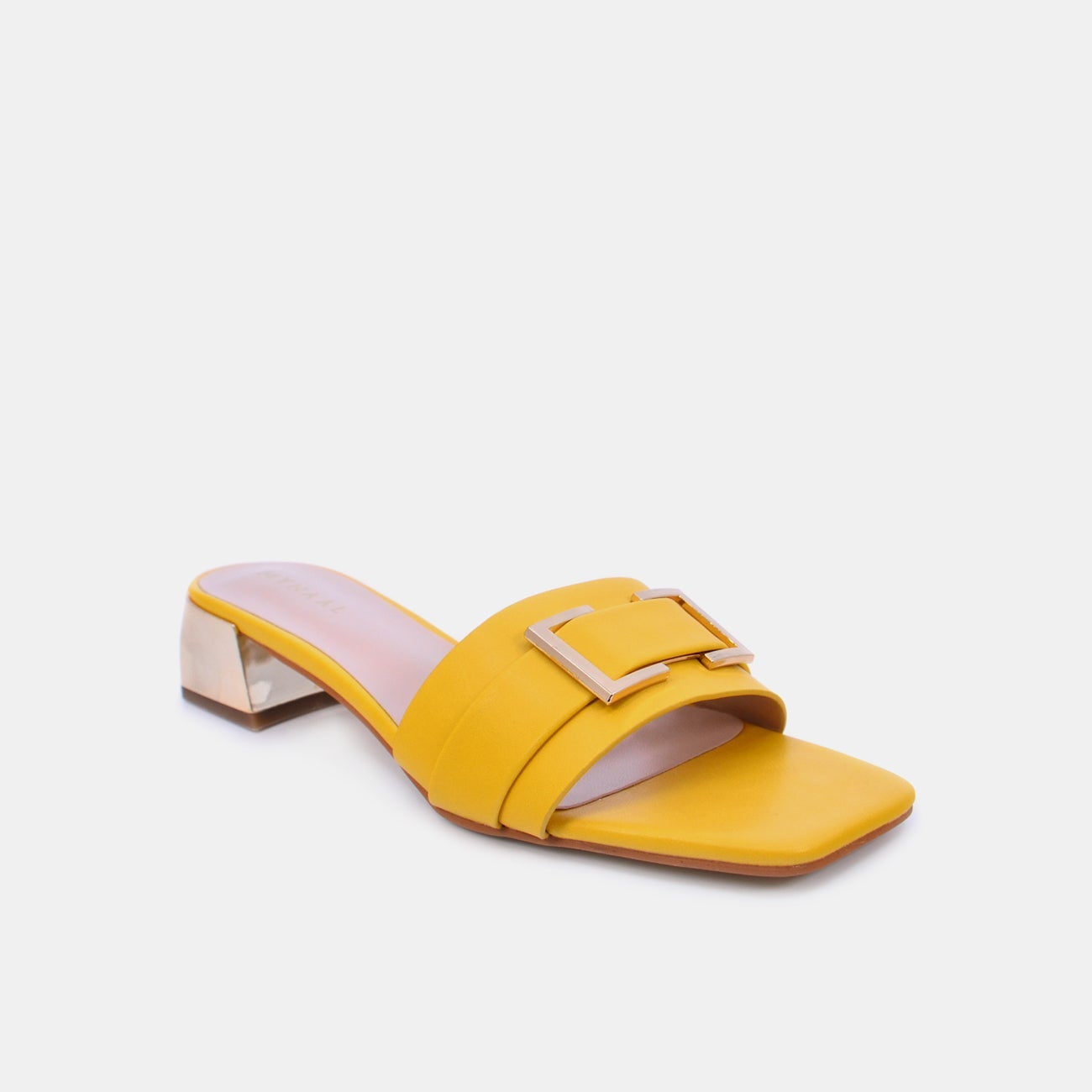 Mynaal Women's block heel sandal-18F4088-8-Yellow